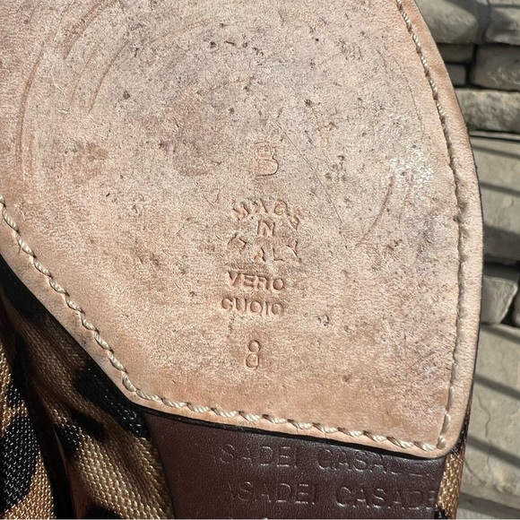 Casadei animal print ballets flats made in Italy Sz 8 - Picture 9 of 10